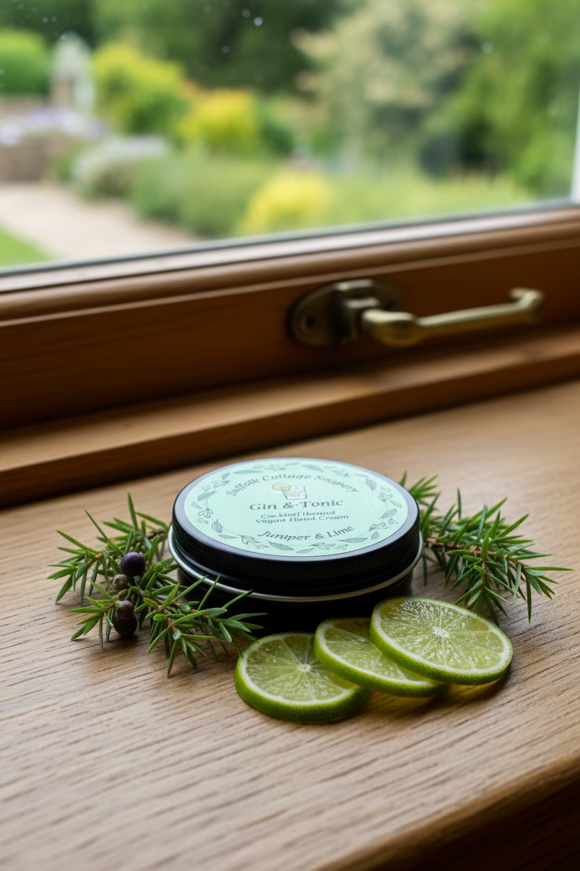 Vegan Cocktail Inspired Hand Cream “Gin & Tonic” with juniper and Lime
