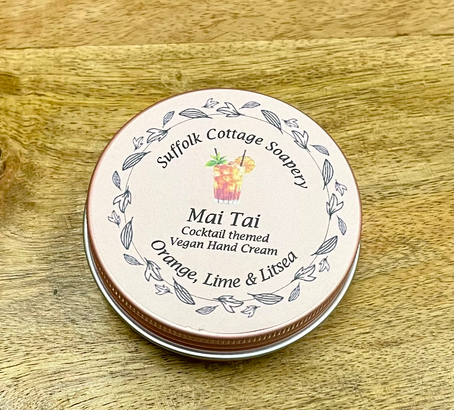 Vegan Cocktail inspired hand cream ‘Mai Tai’ with Orange, Lime and Litsea