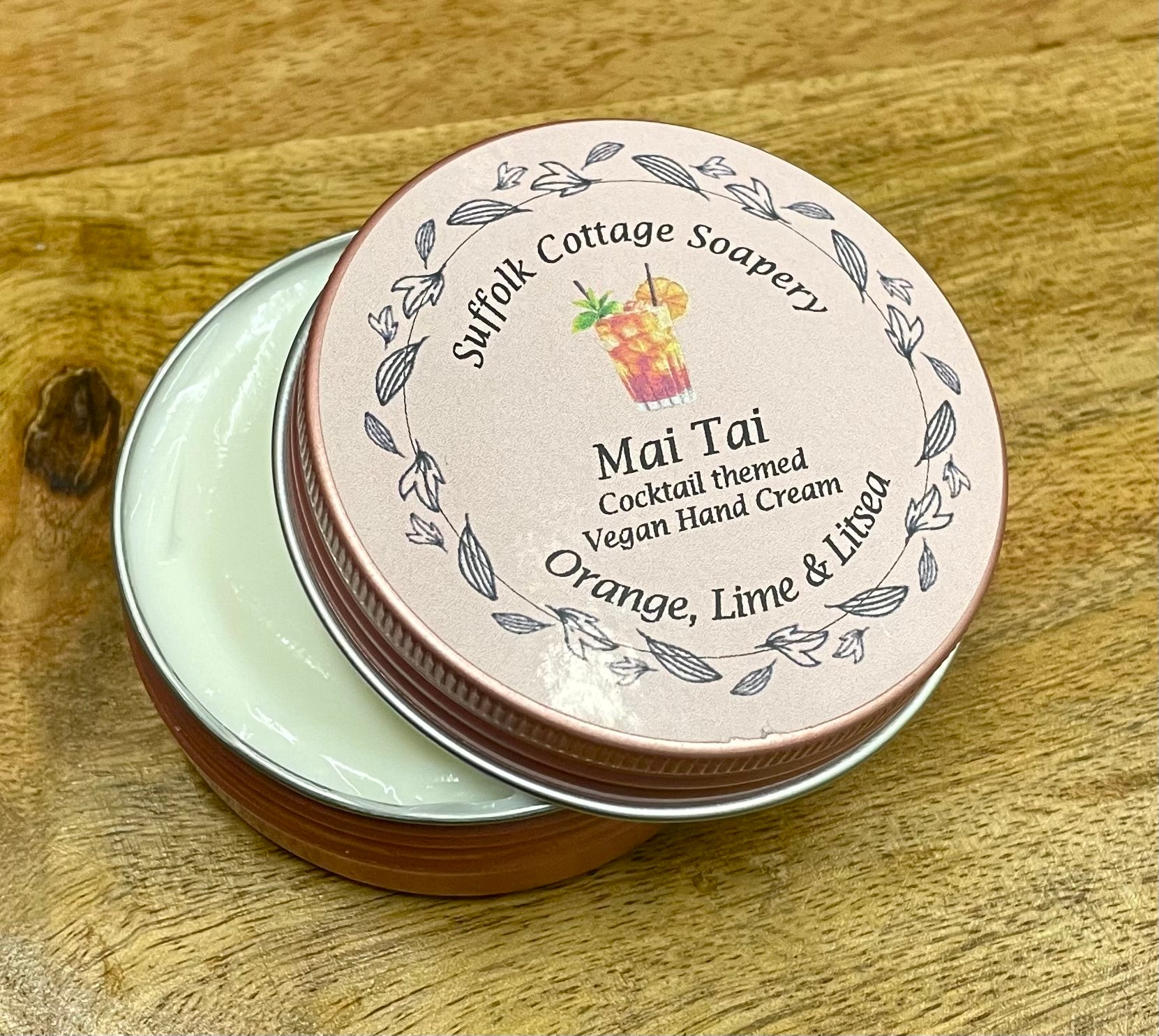 Vegan Cocktail inspired hand cream ‘Mai Tai’ with Orange, Lime and Litsea