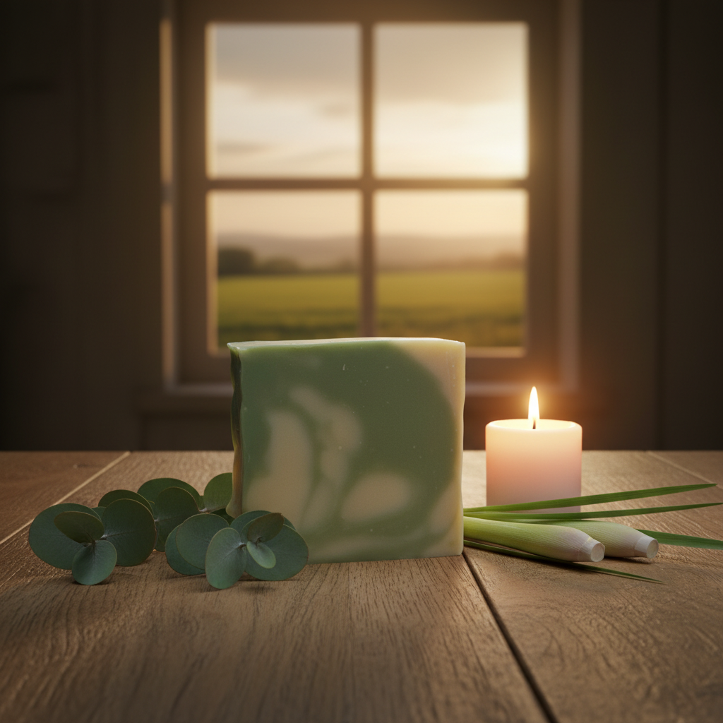 Vegan Lemongrass & Eucalyptus Soap - Evening Kitchen